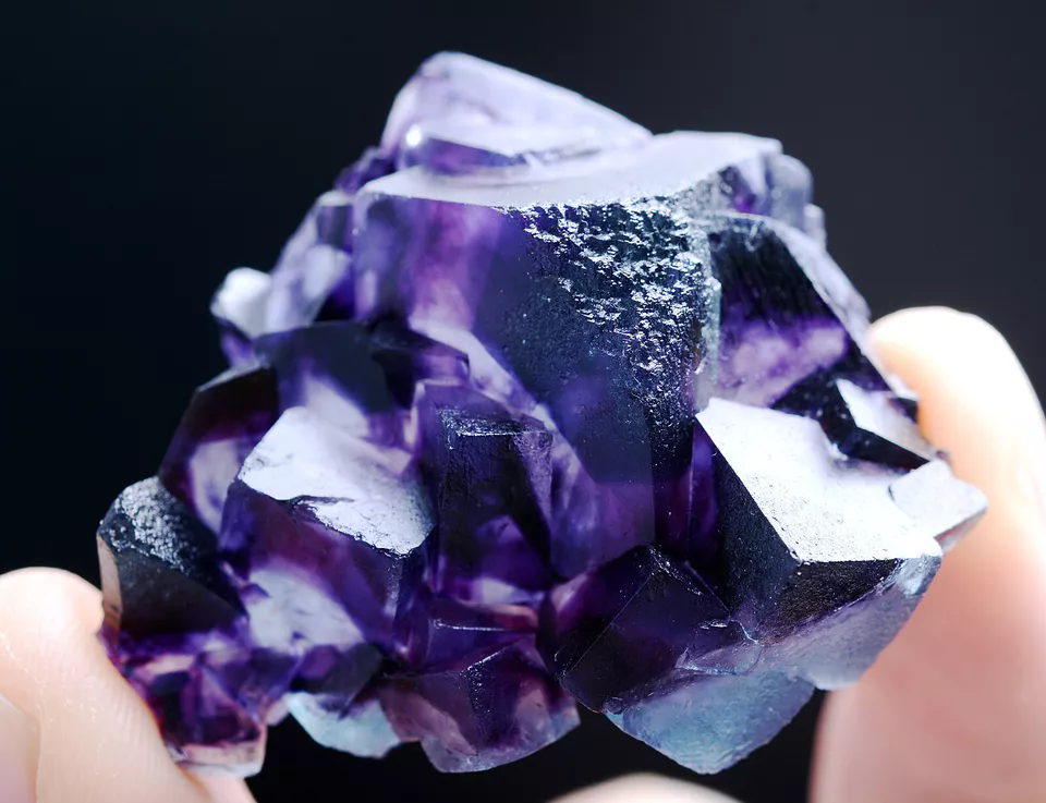 29g Natural Devil's Eye Purple FLUORITE Mineral Specimen/Inner Mongolia  China