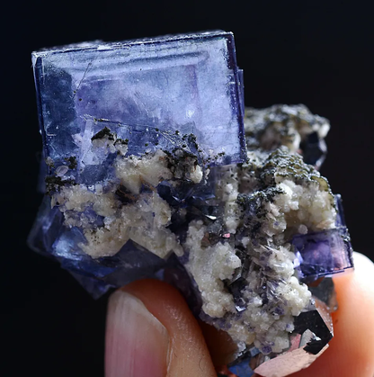 46g Natural Purple Fluorite & Arsenopyrite  Mineral Specimen/Yaogangxian  China