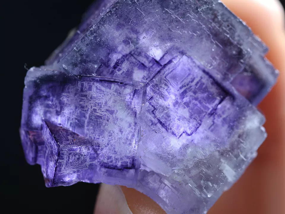 25g Natural Secondary Crystallization Phantom Purple Fluorite Mineral Specimen