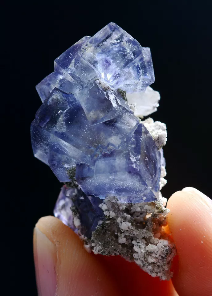 12g Natural Purple Window Fluorite Crystal  Mineral Specimen/ Yaogangxian China