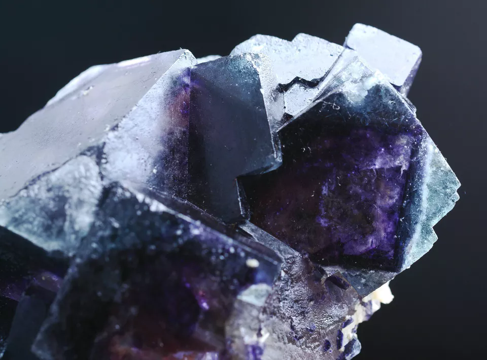 198.g Natural Devil's Eye Purple FLUORITE Mineral Specimen/Inner Mongolia  China