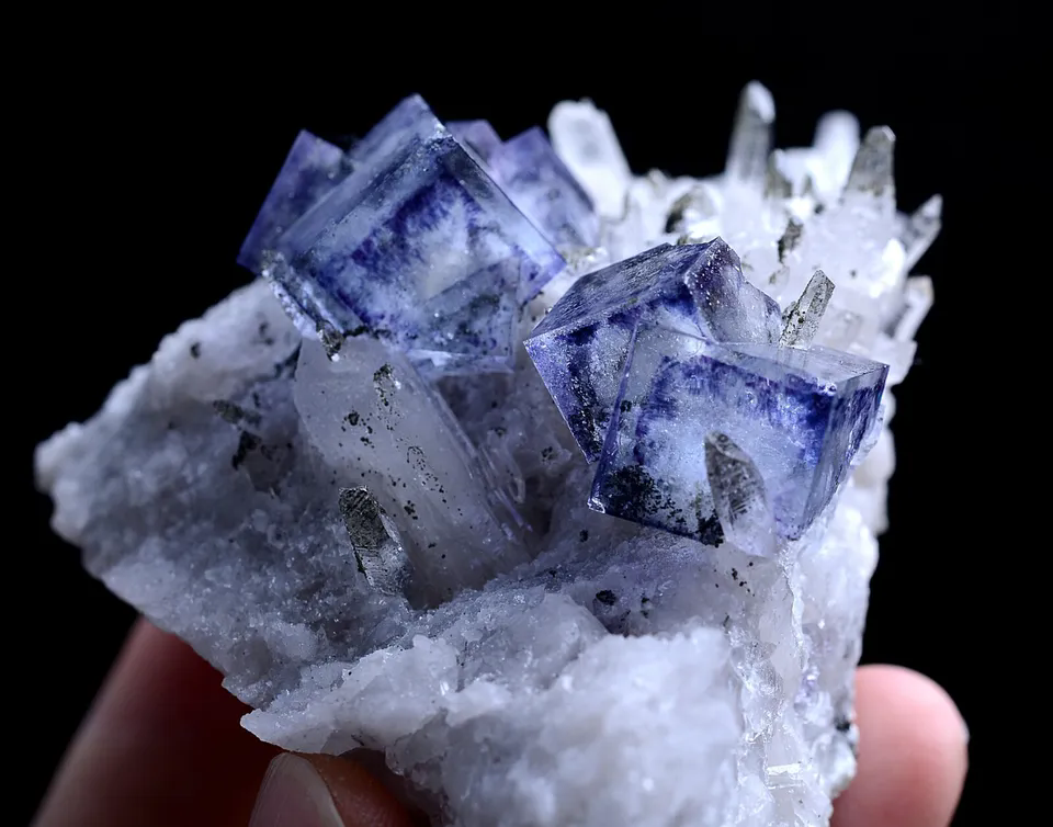 256g Natural Purple FLUORITE Arsenopyrite Crystal Mineral Specimen/Yaogangxian