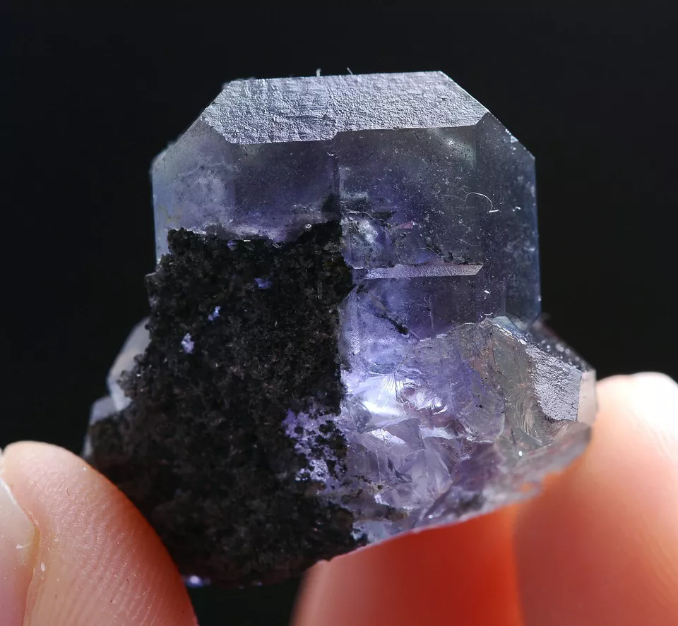 16g  Natural Rare Cube Purple Fluorite Cluster Mineral Specimen/Fujian China