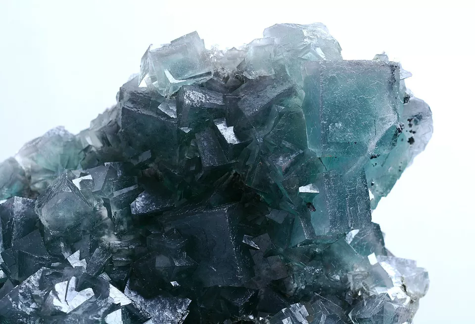 1482g Natural Phantom Window Green Cubic Fluorite CLUSTER Mineral Specimen