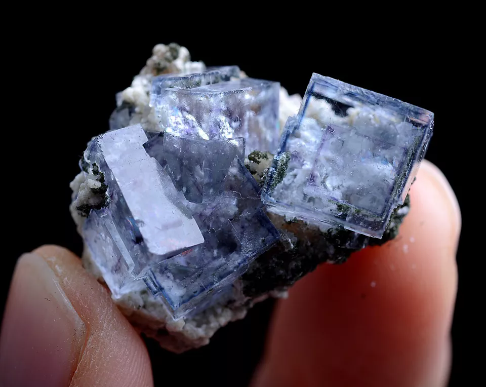 10.5g Natural Clear Phantom Purple FLUORITE Mineral Specimen / Yaogangxian China