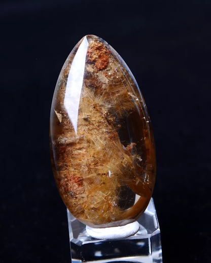 Natural Gold Rutilated Quartz Crystal Men And omen Cure Powerful Pendant  7.54g