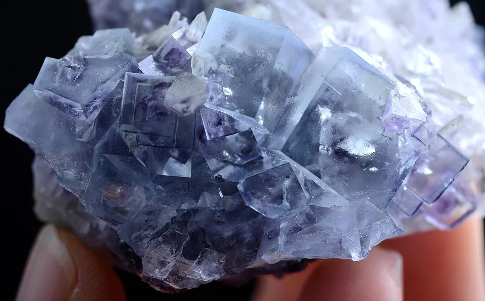 75gNatural Phantom Window Purple Fluorite Crystal Mineral Specimen/Yaogangxian