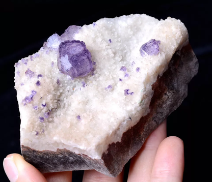 Newly DISCOVERED RARE PURPLE CUBIC FLUORITE CRYSTAL MINERAL SPECIMEN  243.52g