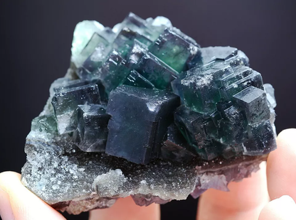 77g New Varieties NATURAL Green Cubic FLUORITE Crystal Cluster Mineral Specimen