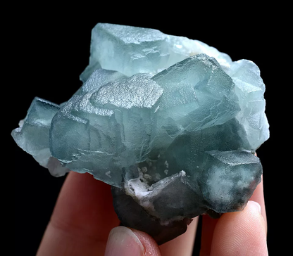 99g Natural Phantom Window Green Cubic Fluorite CLUSTER Mineral Specimen