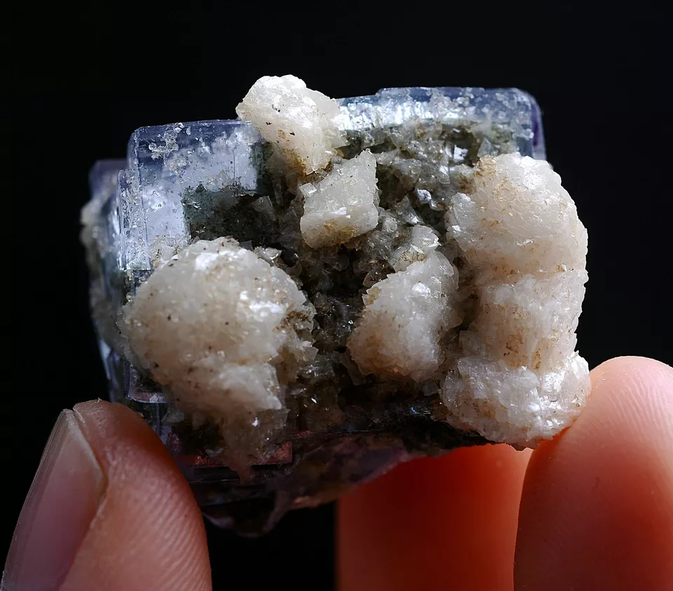 30g Natural Window Purple Fluorite Dolomite Mineral Specimen/Yaogangxian China