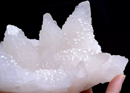 655g  Natural Calcite Pink Fluorescent Tower-Like Crystal Mineral Specimen