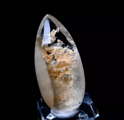 17.27gNatural Rare Rutilated "Stone Inside Stone"Quartz Crystal Pendant Healing