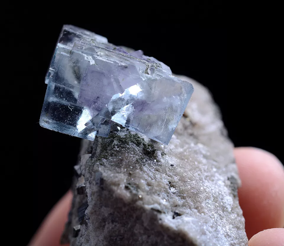 29g Natural Phantom Window Purple FLUORITE Mineral Specimen/ Yaogangxian China