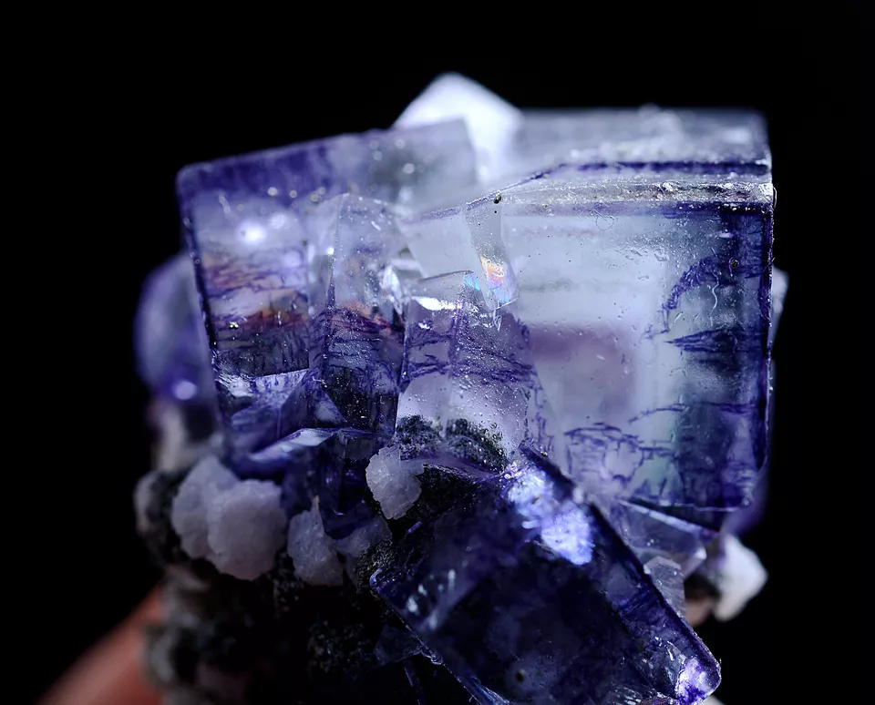 12gNatural Phantom Window Purple Fluorite Mineral Specimen/Yaogangxian China