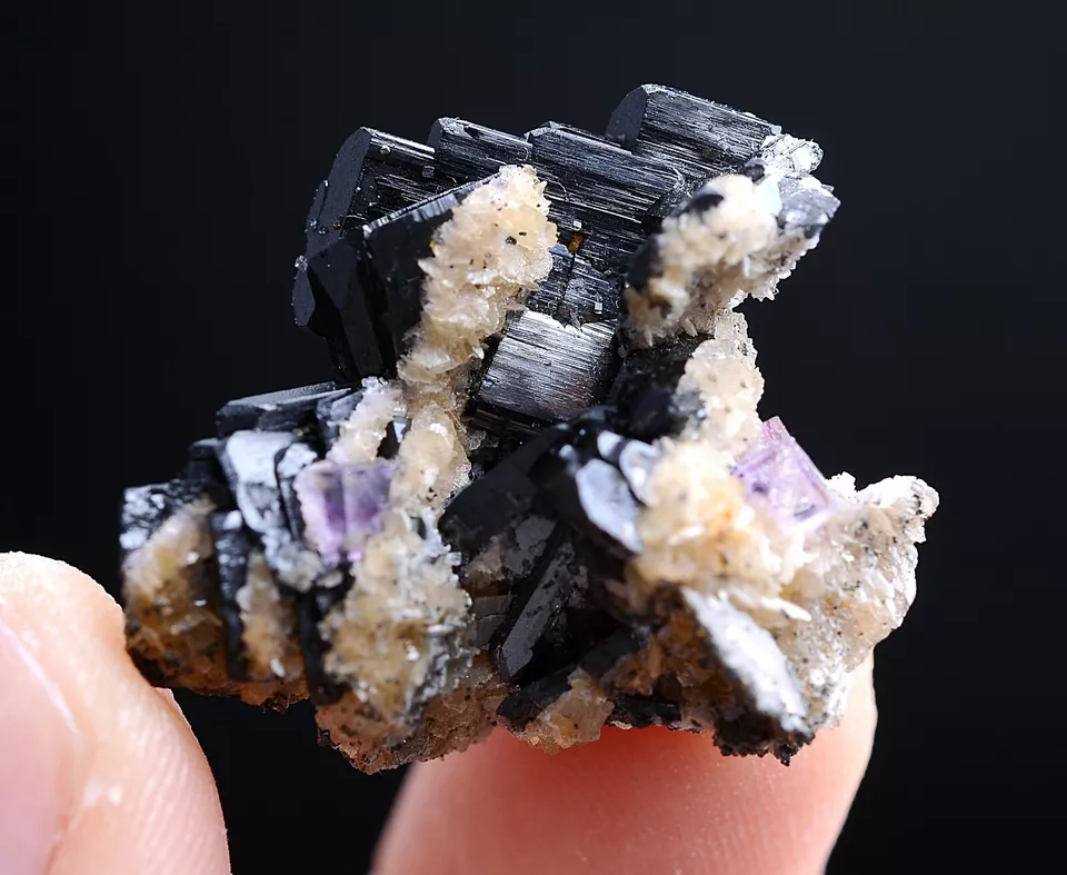 13g Natura Wolframite & Dolomite & Fluorite Mineral Specimen/Yaogangxian China