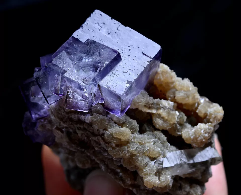 85g Natural COMPLETE PURPLE & Blue FLUORITE MINERAL SAMPLES/YaoGangXian China