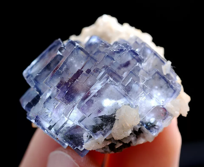 20g Natural Purple Window Fluorite Calcite  Mineral Specimen/Yaogangxian  China