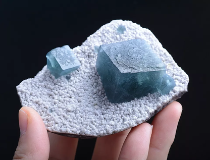 179g Natural Phantom Window Green Cubic Fluorite CLUSTER Mineral Specimen/China