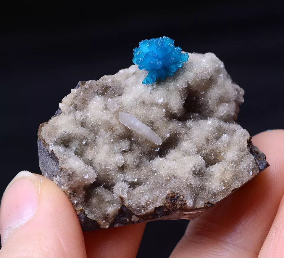 91.8CT Natural CAVANSITE & ZEOLITE Crystal Symbiotic Mineral Specimen/ India