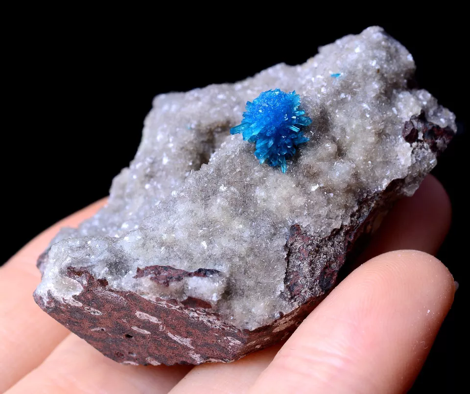 44.09g Natural CAVANSITE & ZEOLITE Crystal Symbiotic Mineral Specimen/India