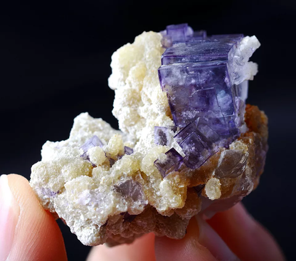 40.4gRARE PURPLE FLUORITE DOLOMITE CRYSTAL MINERAL SPECIMEN/Yaogangxian China