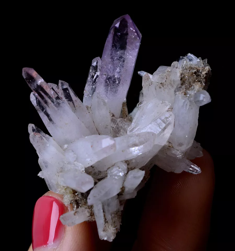 23.26g NATURAL Amethyst Quartz Skeletal Crystal Point Mineral Specimen/Mexico