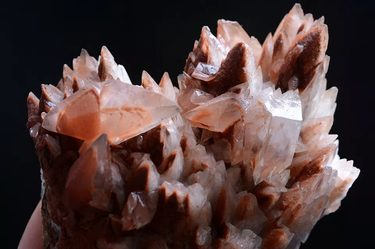 284g Natural red double-pointed Calcite Mineral Specimen / Hubei  China