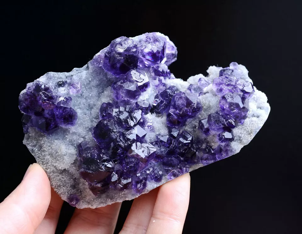 214.1g Natural Beauty Clear Purple Fluorite Crystal Mineral Specimen/China