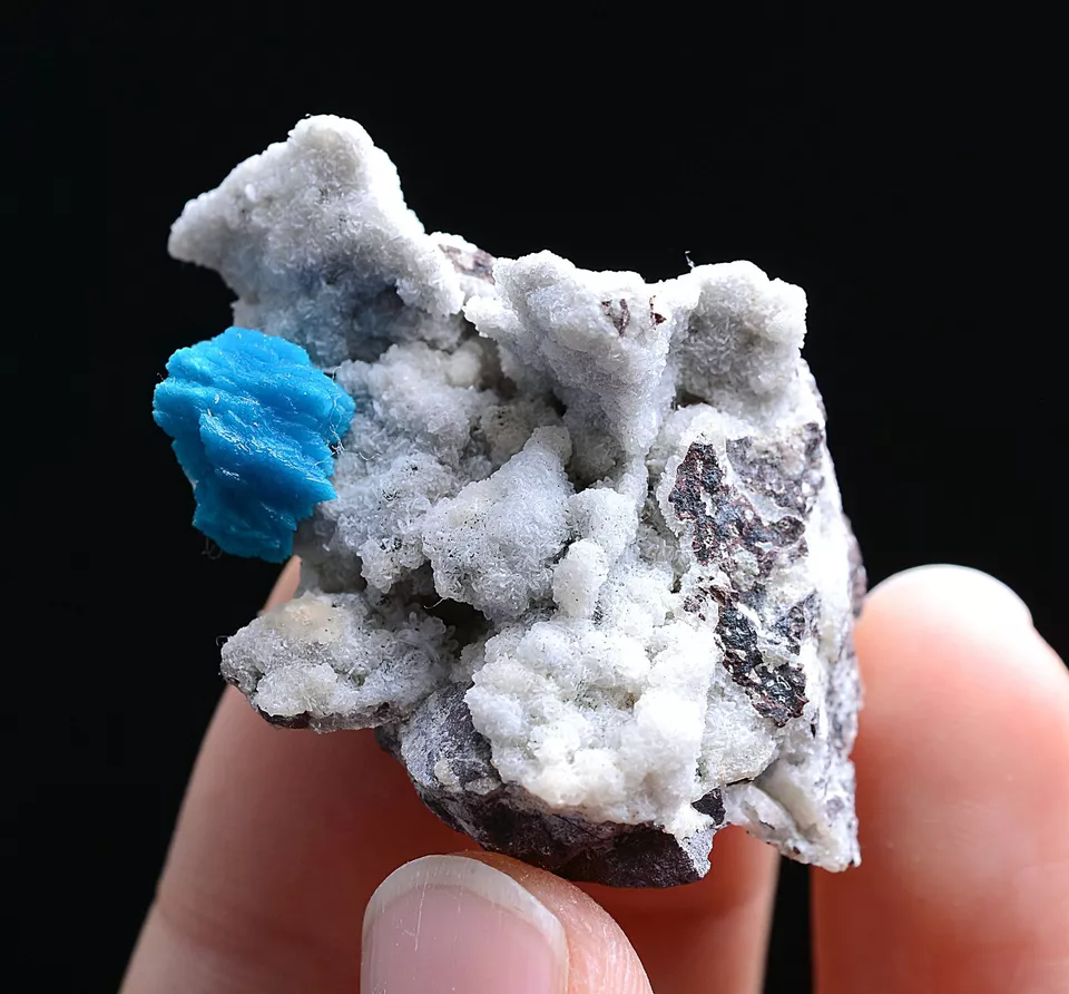 14g Natural CAVANSITE & ZEOLITE Crystal Symbiotic Mineral Specimen/ India