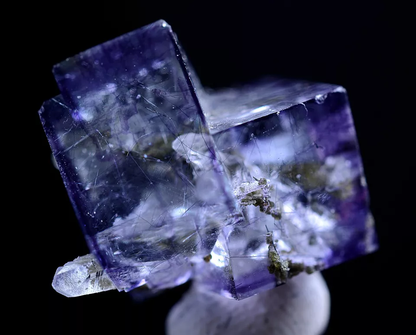 3.5gNatural Bismuthinite Purple FLUORITE  Crystal Mineral Specimen/ Yaogangxian