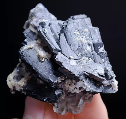 83g Natura Wolframite Purple FLUORITE  Arsenopyrite Mineral Specimen/Yaogangxian