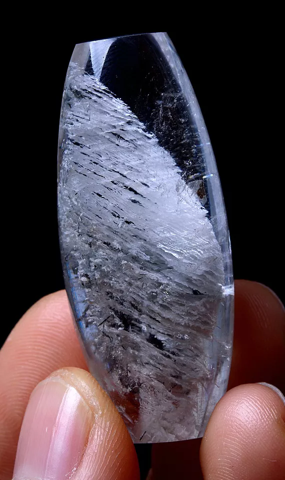 17.18g Natural Ghost White Thousand layer Phantom Quartz Crystal Pendant Healing