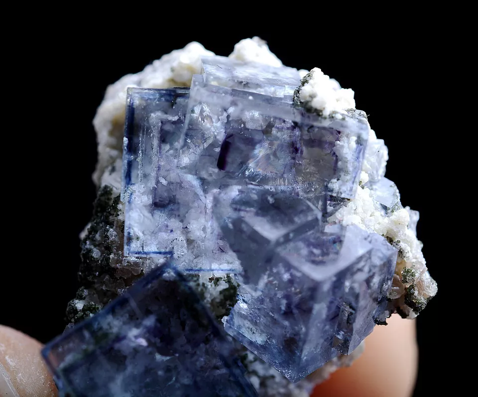 10.5g Natural Clear Phantom Purple FLUORITE Mineral Specimen / Yaogangxian China