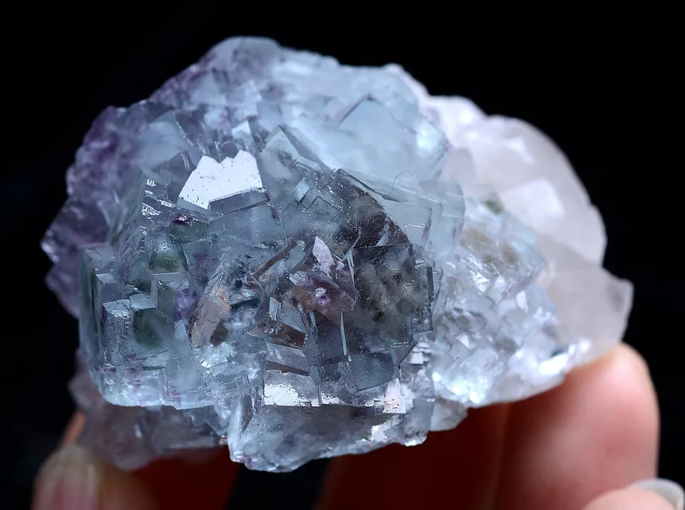 77.2g  Natural Transparent Purple Window Fluorite Mineral Specimen/Yaogangxian