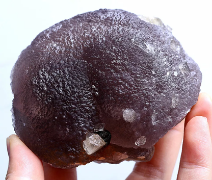 551g NATURAL COMPLETE BEAUTY GRAY & PURPLE FLUORITE CRYSTAL MINERAL  SPECIMEN