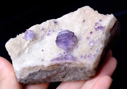 Newly DISCOVERED RARE PURPLE CUBIC FLUORITE CRYSTAL MINERAL SPECIMEN  243.52g