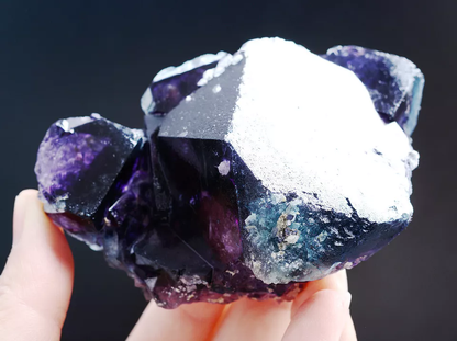 229g Natural Devil's Eye Purple FLUORITE Mineral Specimen/Inner Mongolia  China