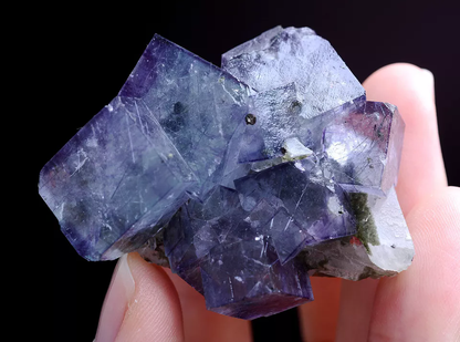 44.gNatural Bismuthinite Purple FLUORITE & Crystal Mineral Specimen/Yaogang xian