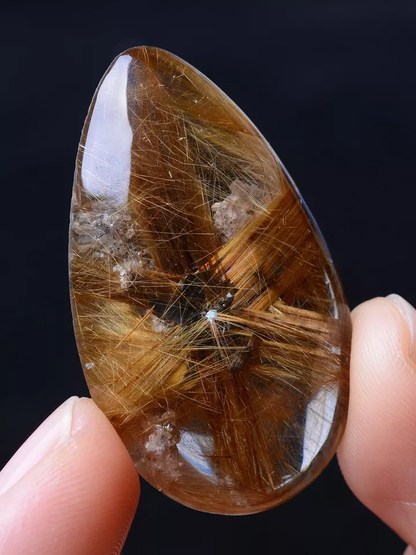 57.30ct Natural Gold Rutilated Quartz Crystal Woman & Men Cure Powerful Pendant