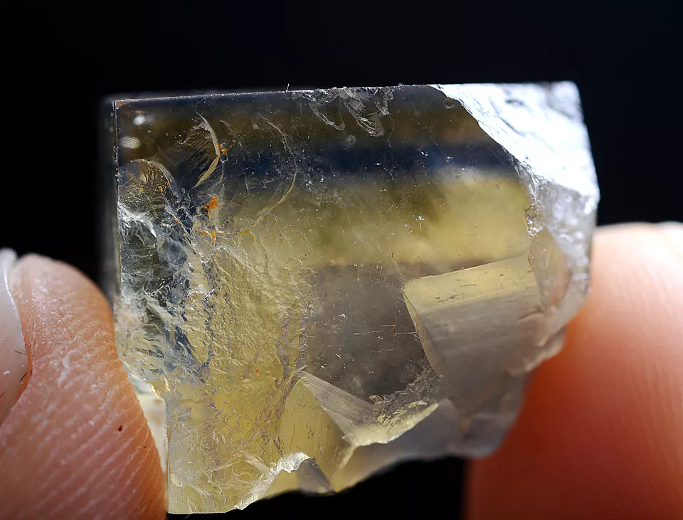 9.60g Natural New Variety Yellow Blue FLUORITE Mineral Specimen/China Beijing