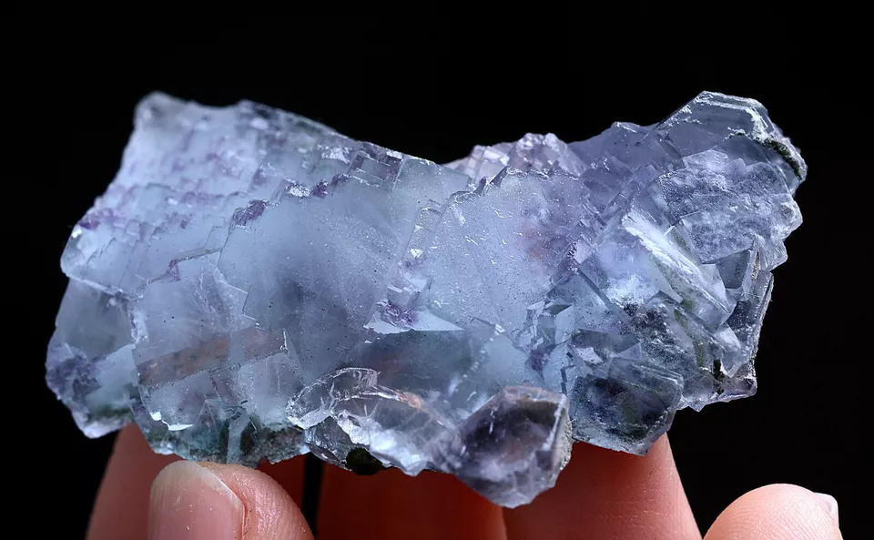 40g Natural Purple Ladder-Like Fluorite Mineral Specimen/Yaogangxian China