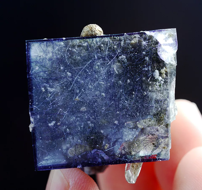 26g Natural Bismuthinite Purple FLUORITE  Pyrite Mineral  Specimen/Yaogang xian