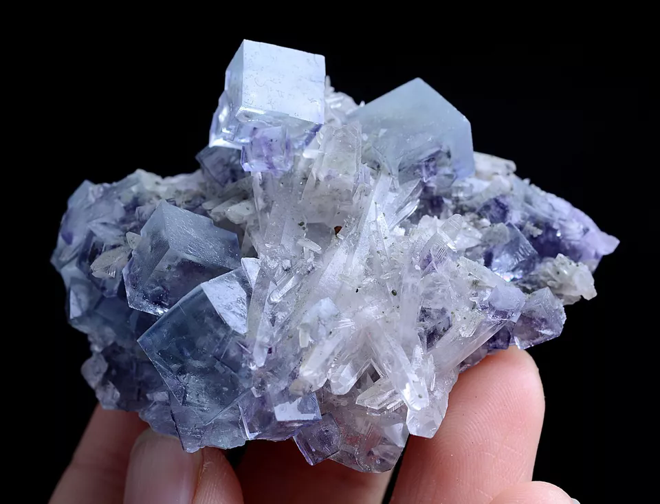 75gNatural Phantom Window Purple Fluorite Crystal Mineral Specimen/Yaogangxian