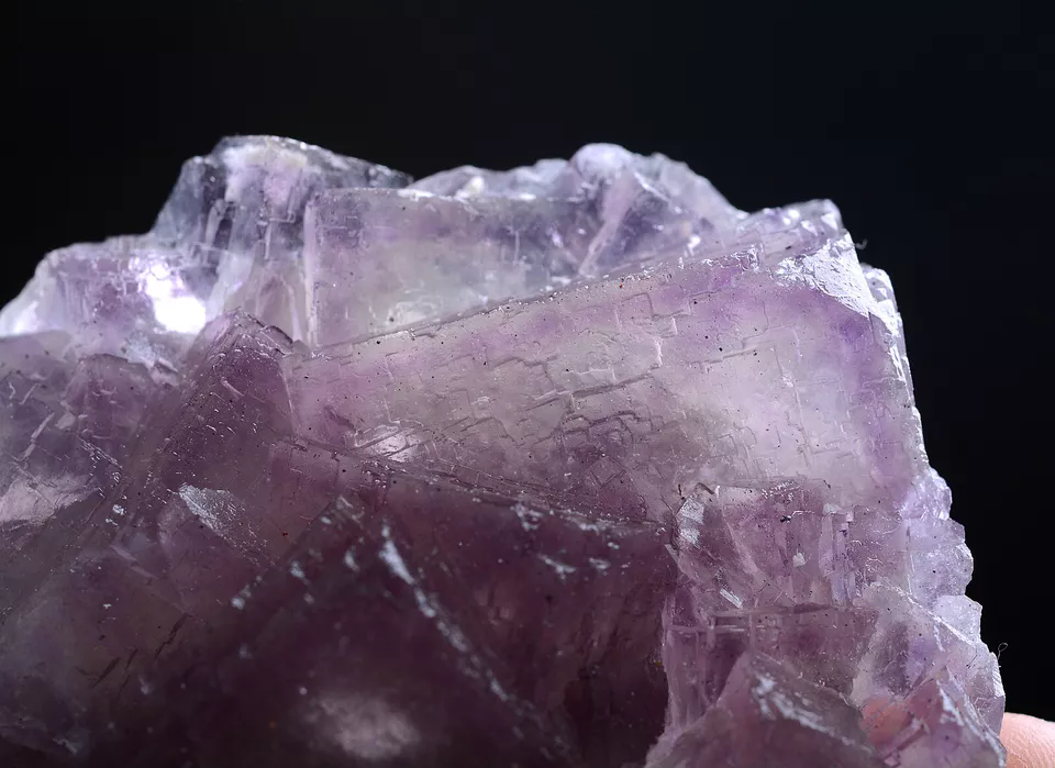 70g Natural Clear Purple Phantom Window Fluorite Mineral Specimen /China