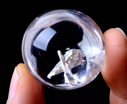 20.12g Rare Natural Clear Flawless "Stone Inside Stone"Quartz Crystal Pendant