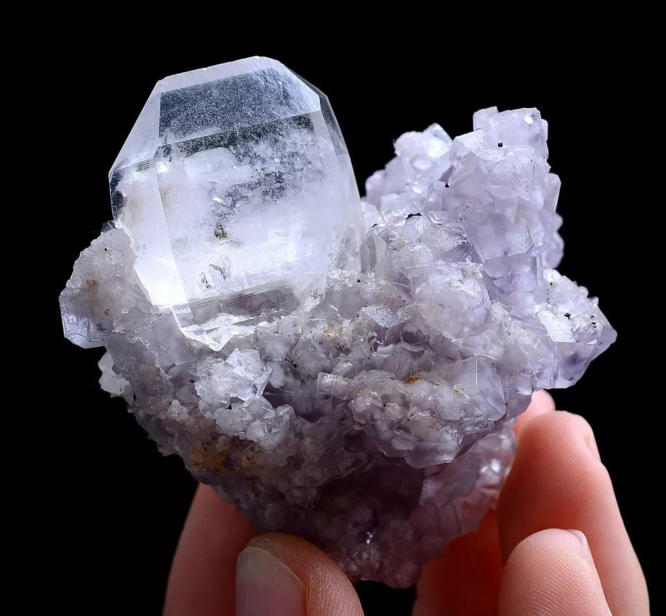 77gNatura Purple FLUORITE &Crystal Cluster Mineral Specimen/Yaogangxian China