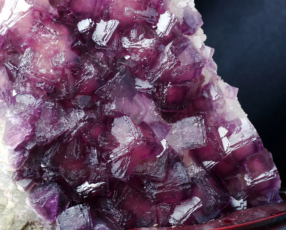 3065g NEWLY DISCOVERED RARE PURPLE FLUORITE CRYSTAL CLUSTER MINERAL SAMPLES