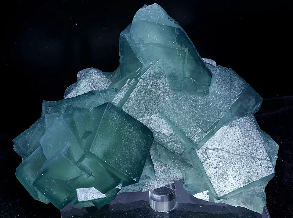 1790g  Natural Phantom Window Green  Cubic Fluorite CLUSTER Mineral Specimen