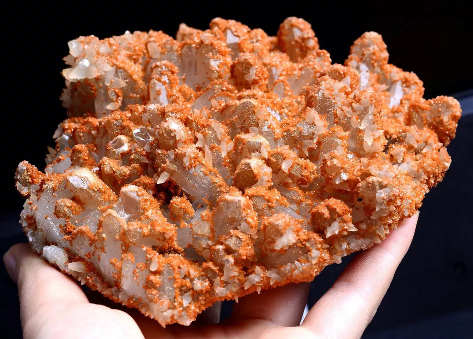 667gNatural New Varieties Rootless Red CRYSTAL CLUSTER Calcite Mineral  Specimen